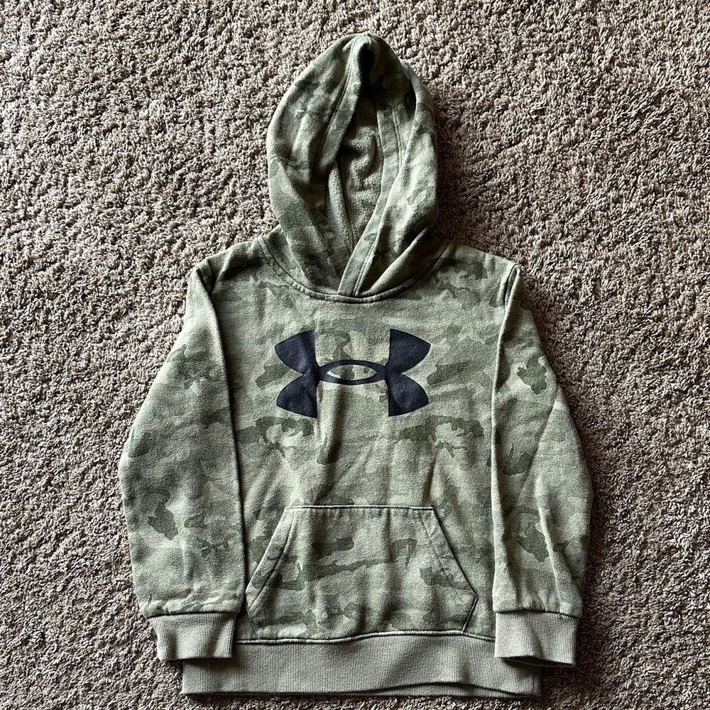Under Armour Kids Camo Hoodie with Black Logo